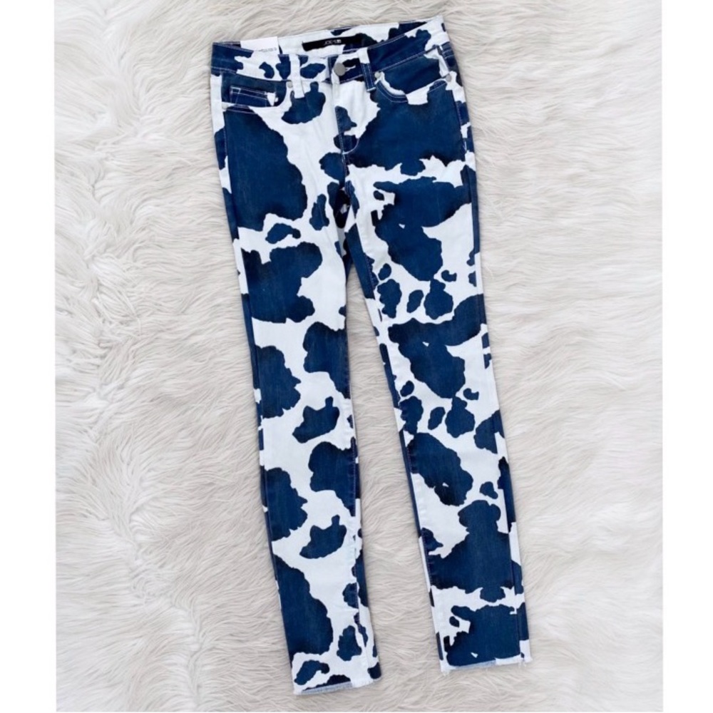 Joe’s Jeans Kids Markie Mid Rise Skinny Jeans Cow Print - Picture 1 of 10